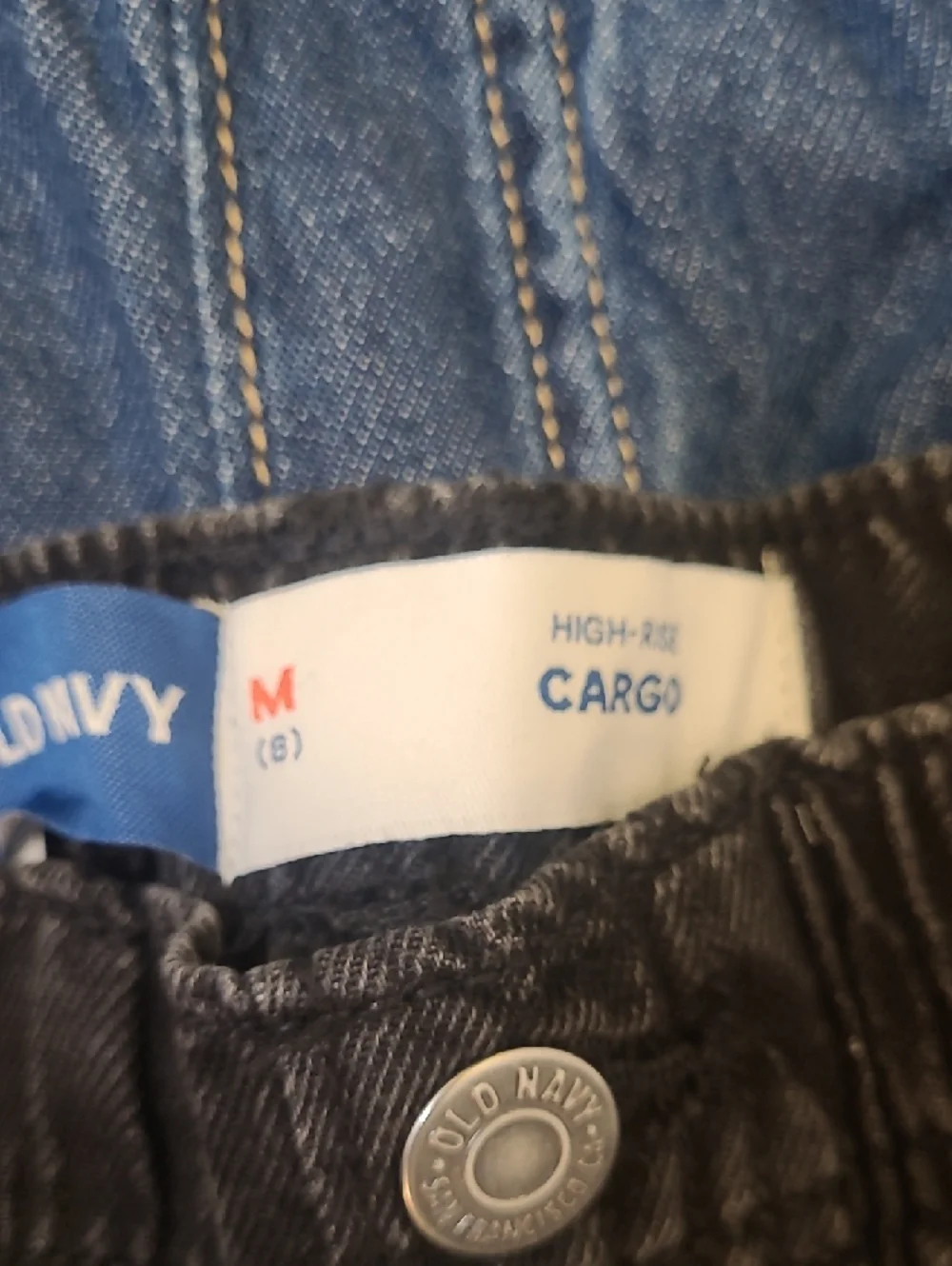 Old Navy Kids Blue Denim‎ & Black Cargo Jeans - Twin Pack
